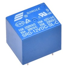 Miniatur Print Relais 12V 1-Wechsler 1xUM 10A 250V Songle SRD-12VDC-SL-C Relay Relay price