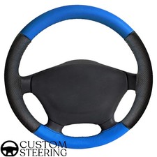 FÜR TOYOTA AURIS 1 06-12 L BLAU & SCHWARZ PERF LEDERLENKRADBEZUG Steering Wheel Cover price