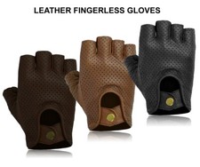 LEDER FINGERLOSE HANDSCHUHE BIKER FAHREN RADFAHREN ROLLSTUHL GYM BUS MESH MODE Motorcycle Handschuhe price