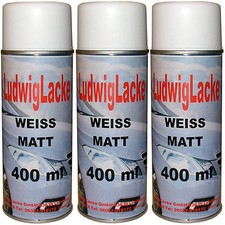 Weiß matt 3 Spraydosen Autolack je 400ml von Ludwiglacke Autolacke price