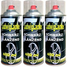 Schwarz glänzend 3 Spraydosen Autolack 400ml Autolacke price