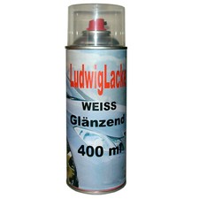 Weiß 1 Spraydose Autolack glänzend  Farbton  WEISS 400ml RAL 9010 Ludwiglacke Autolacke price