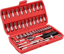 46-teiliges Steckschlüssel-Ratschenschlüssel-Set 1/4 Zoll Antrieb Auto-Reparatur-Werkzeugsatz mit Koffer Auto-Werkzeugsets price