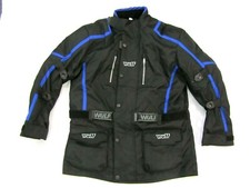 Erwachsene Alpina Panzer Motocross Motorrad Straße schwarz & blau Jacke Gr. Small 38' Motorcycle Jackets price