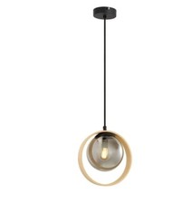Moderne Pendelleuchte aus Rauchglas und Bambus 1,2 m für Küchendecke. Pendant Light price