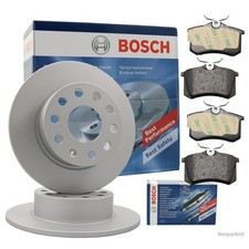 Bosch Bremsenset hinten Bremsscheiben + Bremsbeläge VW GOLF VI Bremsen price