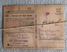 Bremer Möbel Fabrik 1943 SPK Malchin Gielow Quittung Beleg Papier vor 1945  P10 SPK price
