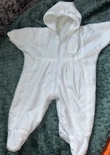 Weißer Baby Schneeanzug 3-6 Monate Kapuze Reißverschluss vorne Baby-Snowsuit price