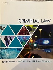 Criminal Law textbook Criminal Law price