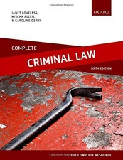 Complete Criminal Law: Text, Cases, and Materials,Janet Loveless Criminal Law price
