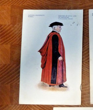 Postkarte Oxford Universität Roben Doktor des Zivilrechts oder der Medizin 1907 Civil Law price