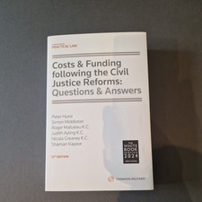 Practical Law: Costs & Funding following the Civil Justice Reforms 2024 - book Civil Law price
