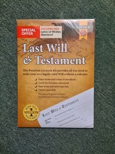 Law Pack Last Will and Testament PREMIUM Do It Yourself Kit Brandneu IT Law price