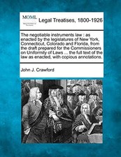 Crawford - negotiable instruments law   as enacted by the legislatures - X555z Negotiable Instruments Law price