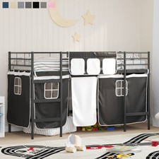 Kinder Etagenbett Loft Bettgestell mit Vorhängen Metall Jugendbett Einzelbett Etagenbett price