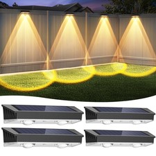 4er LED Solarleuchten Zaunleuchte Wandlampen Gartenleuchte Außen Treppen Lampe Garten Zubehör price