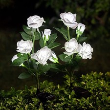5 Kopf Solarstrom Blumen LED Rose Blume Lichter Freien Garten leuchtende Lampen Garten Zubehör price