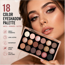 18 FARBEN LIDSCHATTEN PALETTE MATT SCHIMMER GLITZER ERDTON LANGLEBIG Eyeshadow price