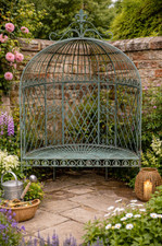 Verzierte antike grüne Vintage Stil Metall Gartensitzbank große Laube Bogenbank Garten Bench price