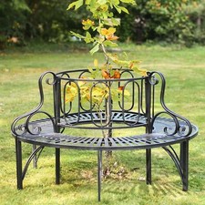 Aufwendige schwarze Baumbank Gartenmöbel Garten Bench price