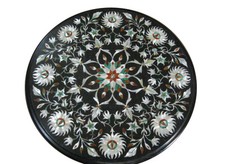 12 " Schwarz Marmor Side Table Top Pietra Dura Inlay Haus und Garten Dekor Garten Side Table price
