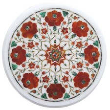 15 " Side Table Top Marmor Inlay Pietra Dura Kunst Für Heim Dekor Und Garten Garten Side Table price