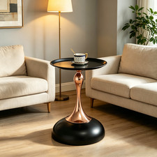 Schwarz Runder Beistelltisch Kleiner Beistelltisch Couch, Tisch Wohnzimmer Tee Garten Side Table price