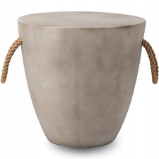 Gartentisch Beistelltisch Balkontisch Rund Ø43cm Grau Betonoptik Boho Loft Garten Side Table price