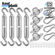 Sonnensegel Befestigung Kit M5 Edelstahl Spanner Zubehör Montage Set 44 STK Garten Awning price