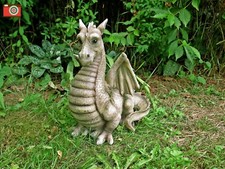 GEFLÜGELTER DRACHE, GRÜNER FARBTON, atemberaubende & niedliche Ornament für Haus oder Garten, lebendige Kunst Garten Awning price