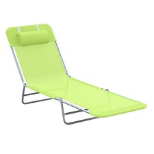 Sonnenliege Liege 182x56x24,5cm klappbar Aluminiumgestell hellgrün Camping Relax Garten Daybed price