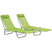 Liegeliege, 2er Set, klappbares Outdoor-Tagesbett mit Kissen, Stahlgestell Garten Daybed price