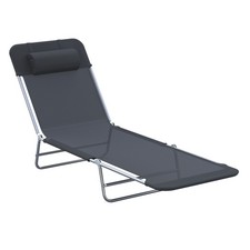 Sonnenliege verstellbar Gartenliege 182x56cm klappbar Metallgestell schwarz Liege XL Garten Daybed price