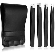 Profi Schwarze Augenbrauenpinzette Hair Beauty Schräg Edelstahl Pinzette Tweezers price