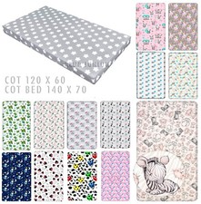 Baby Spannbettlaken für Kinderbett 120x60 Kinderbett Bett 140x70 100% Baumwolle gemustert Baby-Bed price