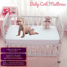 NEU GESTEPPTES KINDERBETT BABYBETT BETT KLEINKIND MATRATZE WASSERDICHT ATMUNGSAKTIV ALLE GRÖßEN Baby-Bed price