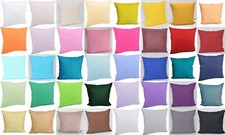 Kissenhülle Kissenbezug 100% Baumwolle 40 Farben UNI 30x30 40x40 50x50 45x45 Kissen price