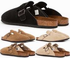 Herren Sommer Wildleder Clogs Sandalen Hausschuhe Komfort Wandern Leder Strand Urlaub Herren-Slippers und Sandals price