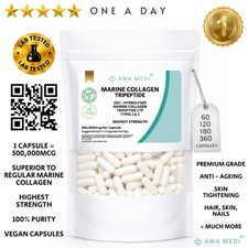 MARINE COLLAGEN KAPSELN 500.000MCG HYDROLYSIERTES COLLAGEN TRIPEPTID TYP 1 & 2 Strength und Performance Produkte price