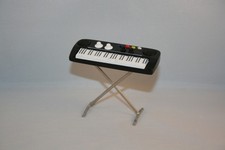 Puppenstube Miniatur - E-Piano klein - Keyboard - schwarz mit Koffer Keyboard Instruments price