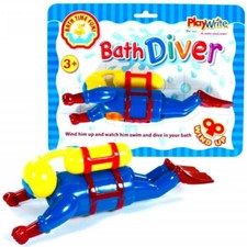 Taucher Badespielzeug Uhrwerk zum Aufziehen Tauchgänge & Aufstiege Kinder Badezeit Spiel Children's Toy price