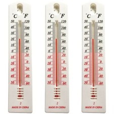 3x Thermometer Außen Innen Balkon Garten Zimmer Außenthermometer Analog weiß Thermometers price