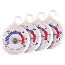4er-Set Gefrier- & Kühlschrankthermometer, farbige Zonen, 51mm Anzeige Thermometers price