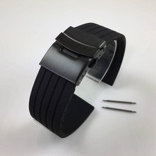 Armband Für Uhren Aus Kautschuk Und Silikon, Pvd-Doppelsperre, Stahl-Schließ Watch und Bracelet Zubehör price
