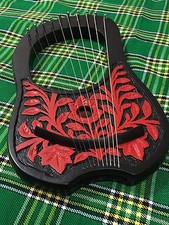 CC New Lyre Harp 10 Metallsaiten Rosenholz graviert/Lyra Harfe Saiteninstrumente String Instruments price