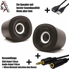Lautsprecher Speaker USB Aux Surround Aktiv 3W*2 BestKlang PC Laptop + 2Kabel S1 Gaming Speaker price