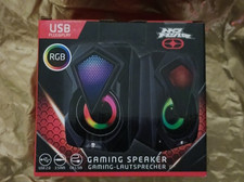 No Fear Lautsprecher Set Gaming Speaker mit RGB LED - 2 Stück - USB AUX - NEU Gaming Speaker price