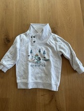 Topolino Baby Pullover Größe 86 beige Langarm Stehkragen Knopf Keep Nature Baby-Sweatshirt price