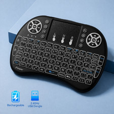 Flower Tastatur Keyboard Mini Wireless Backlit Akku Touchpad Smart TV Multitouch Wireless Keyboard price