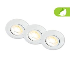 3er Set LED Einbaustrahler Schwenkbar Spots 230V Ra90 CTS Schalter 9cm Weiß Einbau-Sets price
